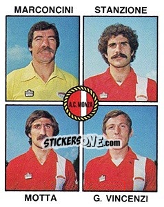 Sticker Marconcini / Stanzione / Motta / G. Vincenzi - Calciatori 1979-1980 - Panini
