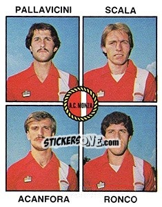 Sticker Pallavicini / Scala / Acanfora / Ronco - Calciatori 1979-1980 - Panini