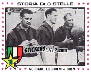 Sticker Nordahl / Liedholm / Gren - Calciatori 1979-1980 - Panini