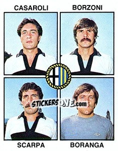 Sticker Casaroli / Borzoni / Scarpa / Boranga - Calciatori 1979-1980 n. 424 - Panini