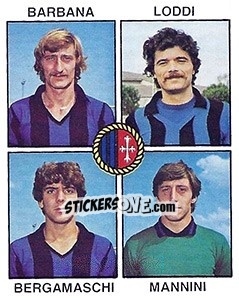 Sticker Barbana / Loddi / Berganaschi / Mannini - Calciatori 1979-1980 - Panini