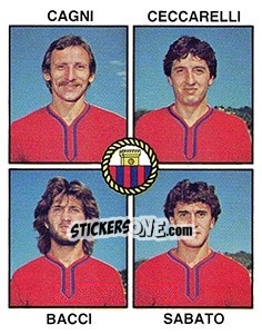 Sticker Cagni / Ceccarelli / Bacci / Sabato - Calciatori 1979-1980 - Panini
