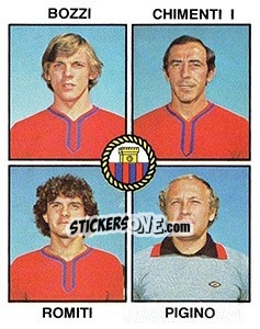 Sticker Bozzi / Chimenti / Romiti / Pigino - Calciatori 1979-1980 - Panini