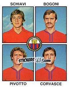 Sticker Schiavi / Bogoni / Pivotto / Corvasce - Calciatori 1979-1980 - Panini