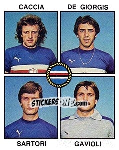 Sticker Caccia / De Giorgis / Sartori / Gavioli - Calciatori 1979-1980 n. 459 - Panini