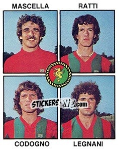 Sticker Mascella / Ratti / Codogno / Legnani - Calciatori 1979-1980 n. 484 - Panini