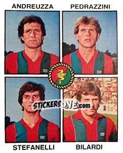 Sticker Andreuzza / Pedrazzini / Stefanelli / Bilardi - Calciatori 1979-1980 n. 485 - Panini