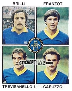 Sticker Brilli / Franzot / Trevisanello / Capuzzo - Calciatori 1979-1980 - Panini