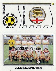 Figurina Squadra / Scudetto Alessandria - Calciatori 1979-1980 - Panini