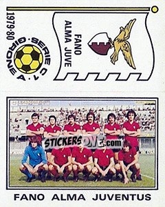 Figurina Squadra / Scudetto Fano Alma Juventus - Calciatori 1979-1980 - Panini