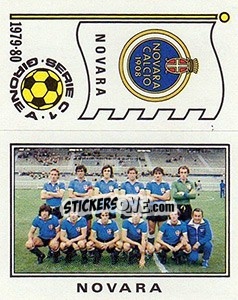 Figurina Squadra / Scudetto Novara - Calciatori 1979-1980 - Panini