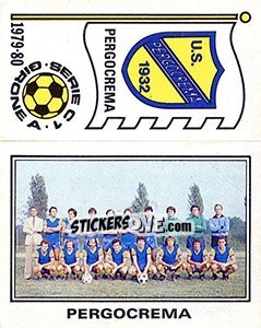 Sticker Squadra / Scudetto Pergocrema - Calciatori 1979-1980 - Panini