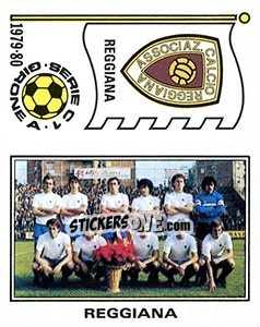 Figurina Squadra / Scudetto Reggiana - Calciatori 1979-1980 - Panini
