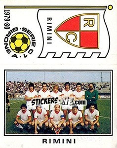 Figurina Squadra / Scudetto Rimini - Calciatori 1979-1980 - Panini