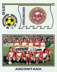 Figurina Squadra / Scudetto Anconitana - Calciatori 1979-1980 - Panini