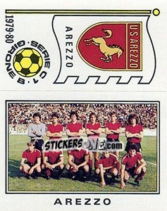 Cromo Squadra / Scudetto Arezzo - Calciatori 1979-1980 - Panini