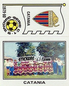 Figurina Squadra / Scudetto Catania - Calciatori 1979-1980 - Panini