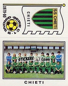 Figurina Squadra / Scudetto Chieti - Calciatori 1979-1980 - Panini