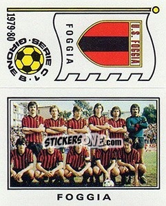 Figurina Squadra / Scudetto Foggia - Calciatori 1979-1980 - Panini