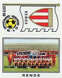 Figurina Squadra / Scudetto Rende - Calciatori 1979-1980 - Panini
