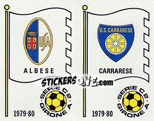 Sticker Scudetto (Albese / Carrarese) - Calciatori 1979-1980 n. 536 - Panini