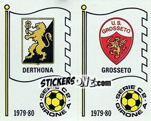 Figurina Scudetto (Derthona / Grosseto) - Calciatori 1979-1980 - Panini