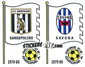 Sticker Scudetto (Sansepolcro / Savona) - Calciatori 1979-1980 n. 543 - Panini
