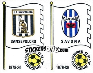 Sticker Scudetto (Sansepolcro / Savona) - Calciatori 1979-1980 - Panini