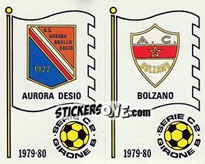 Figurina Scudetto (Aurora Desio / Bolzano) - Calciatori 1979-1980 - Panini