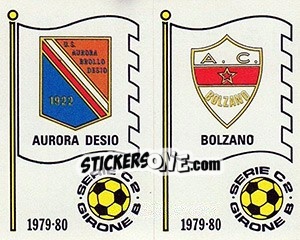Sticker Scudetto (Aurora Desio / Bolzano) - Calciatori 1979-1980 n. 546 - Panini