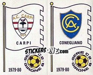 Sticker Scudetto (Carpi / Conegliano) - Calciatori 1979-1980 - Panini