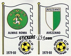 Sticker Scudetto (Almas Roma / Avezzano) - Calciatori 1979-1980 n. 554 - Panini