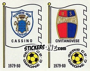 Sticker Scudetto (Cassino / Civitanovese) - Calciatori 1979-1980 - Panini