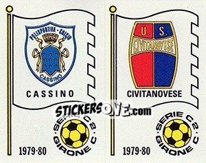 Sticker Scudetto (Cassino / Civitanovese) - Calciatori 1979-1980 n. 556 - Panini