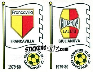 Figurina Scudetto (Francavilla / Giulianova) - Calciatori 1979-1980 - Panini