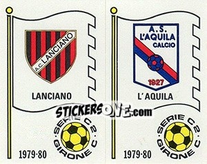 Sticker Scudetto (Lanciano / L'Aquila) - Calciatori 1979-1980 n. 559 - Panini