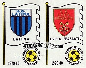 Sticker Scudetto (Latina / L.V.P.A. Frascati) - Calciatori 1979-1980 n. 560 - Panini