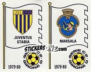 Figurina Scudetto (Juventus Stabia / Marsala) - Calciatori 1979-1980 - Panini