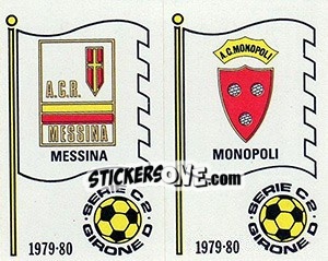 Figurina Scudetto (Messina / Monopoli) - Calciatori 1979-1980 - Panini