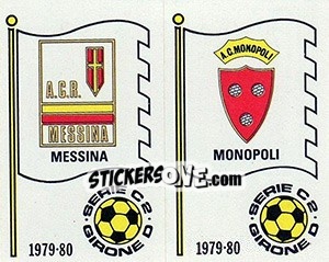 Sticker Scudetto (Messina / Monopoli) - Calciatori 1979-1980 n. 566 - Panini