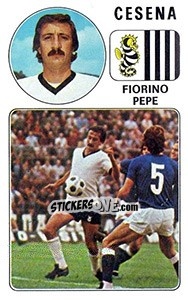 Sticker Fiorino Pepe - Calciatori 1976-1977 n. 49 - Panini