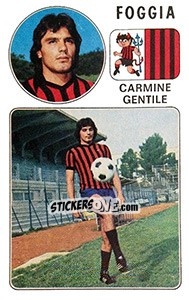 Sticker Carmine Gentile - Calciatori 1976-1977 - Panini