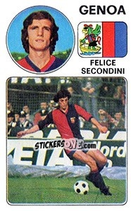 Sticker Felice Secondini - Calciatori 1976-1977 n. 88 - Panini