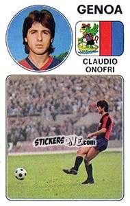 Figurina Claudio Onofri - Calciatori 1976-1977 - Panini