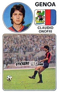 Sticker Claudio Onofri - Calciatori 1976-1977 n. 92 - Panini