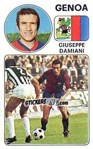 Sticker Giuseppe Damiani - Calciatori 1976-1977 n. 95 - Panini
