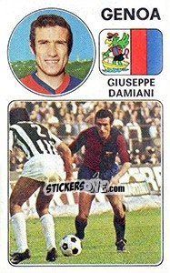 Figurina Giuseppe Damiani - Calciatori 1976-1977 - Panini