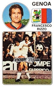 Sticker Francesco Rizzo - Calciatori 1976-1977 - Panini
