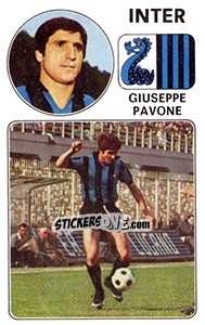 Cromo Giuseppe Pavone - Calciatori 1976-1977 - Panini