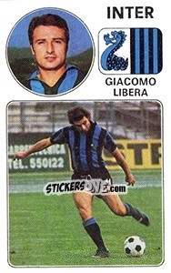 Sticker Giacomo Libera - Calciatori 1976-1977 n. 114 - Panini
